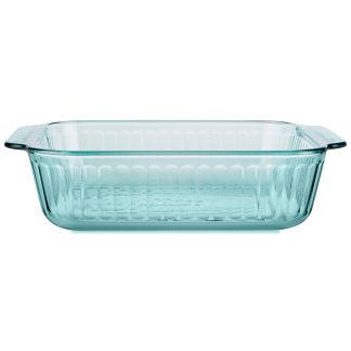 Pyrex Pyrex® Sculpted Tinted Glass 8" Square Baking Dish, Aqua