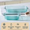 Pyrex Pyrex® Sculpted Tinted Glass 8" Square Baking Dish, Aqua