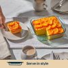 Pyrex Pyrex® Sculpted Tinted Glass 8" Square Baking Dish, Aqua