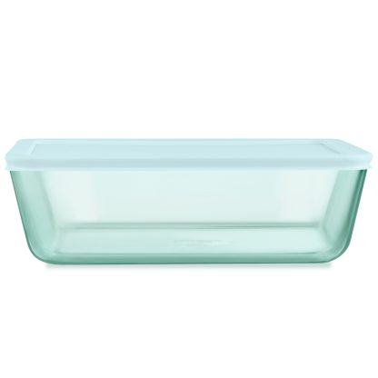 Pyrex Pyrex® Simply Store® Tinted Glass 11-cup Rectangle Storage Container with Lid, Aqua