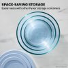 Pyrex Pyrex® Simply Store® Tinted 7-cup Round Storage with Blue Plastic Lid