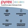 Pyrex Pyrex® Colors Sculpted Tinted 4-piece Baking Set with Plastic Lids, Smoke