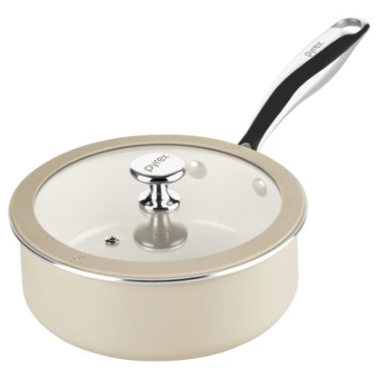 Pyrex Pyrex® Ceramic Cookware 7.7-in/2qt Saucepan with Lid