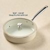 Pyrex Pyrex® Ceramic Cookware 10.8-in/3.5qt Deep Fry Pan with Lid