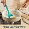 Pyrex Pyrex® Ceramic Cookware 10.8-in/3.5qt Deep Fry Pan with Lid