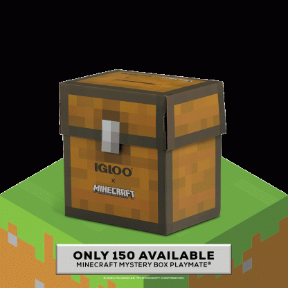 Igloo Minecraft Mystery Box Little Playmate 7 Qt Cooler